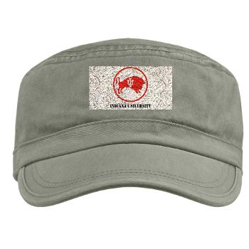 IU - A01 - 01 - SSI - ROTC - Indiana University with Text - Military Cap