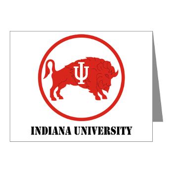 IU - M01 - 02 - SSI - ROTC - Indiana University with Text - Note Cards (Pk of 20) - Click Image to Close