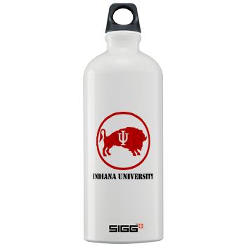 IU - M01 - 03 - SSI - ROTC - Indiana University with Text - Sigg Water Bottle 1.0L