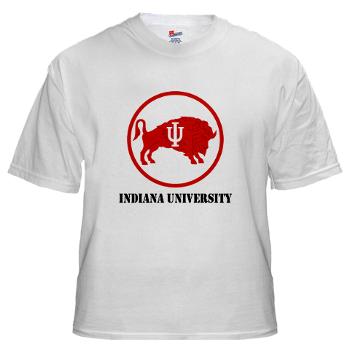 IU - A01 - 04 - SSI - ROTC - Indiana University with Text - White t-Shirt