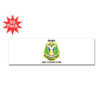 dahoARNG - M01 - 01 - DUI - Idaho Army National Guard with text - Sticker (Bumper 50 pk) - Click Image to Close