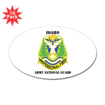 dahoARNG - M01 - 01 - DUI - Idaho Army National Guard with text - Sticker (Oval 10 pk) - Click Image to Close