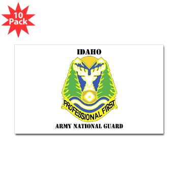 dahoARNG - M01 - 01 - DUI - Idaho Army National Guard with text - Sticker (Rectangle 10 pk)