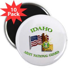 dahoARNG - M01 - 01 - DUI - Idaho Army National Guard with Flag 2.25" Magnet (10 pack) - Click Image to Close