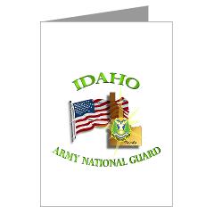 dahoARNG - M01 - 02 - DUI - Idaho Army National Guard with Flag Greeting Cards (Pk of 10)