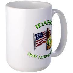 dahoARNG - M01 - 03 - DUI - Idaho Army National Guard with Flag Large Mug - Click Image to Close