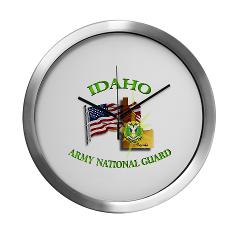 dahoARNG - M01 - 03 - DUI - Idaho Army National Guard with Flag Modern Wall Clock