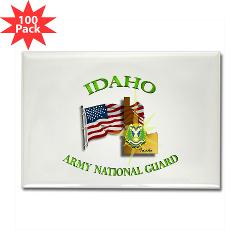 dahoARNG - M01 - 01 - DUI - Idaho Army National Guard with Flag Rectangle Magnet (100 pack)