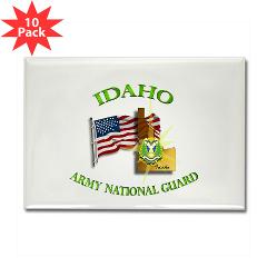 dahoARNG - M01 - 01 - DUI - Idaho Army National Guard with Flag Rectangle Magnet (10 pack) - Click Image to Close