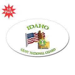 dahoARNG - M01 - 01 - DUI - Idaho Army National Guard with Flag Sticker (Oval 10 pk)