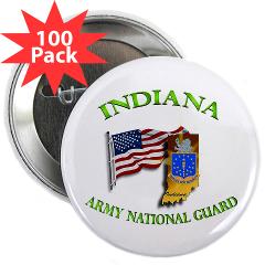 IndianaARNG - M01 - 01 - DUI-INDIANA Army National Guard WITH FLAG - 2.25" Button (100 pack)