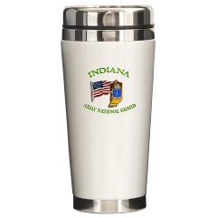 IndianaARNG - M01 - 03 - DUI-INDIANA Army National Guard WITH FLAG - Ceramic Travel Mug - Click Image to Close