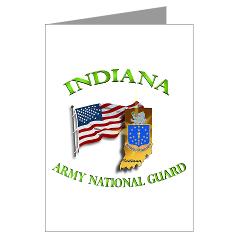 IndianaARNG - M01 - 02 - DUI-INDIANA Army National Guard WITH FLAG - Greeting Cards (Pk of 10) - Click Image to Close