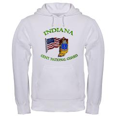 IndianaARNG - A01 - 03 - DUI-INDIANA Army National Guard WITH FLAG - Hooded Sweatshirt - Click Image to Close