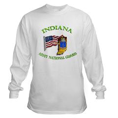 IndianaARNG - A01 - 03 - DUI-INDIANA Army National Guard WITH FLAG - Long Sleeve T-Shirt