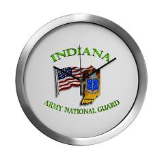 IndianaARNG - M01 - 03 - DUI-INDIANA Army National Guard WITH FLAG - Modern Wall Clock