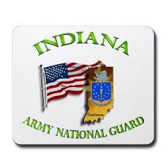 IndianaARNG - M01 - 03 - DUI-INDIANA Army National Guard WITH FLAG - Mousepad