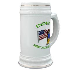 IndianaARNG - M01 - 03 - DUI-INDIANA Army National Guard WITH FLAG - Stein - Click Image to Close