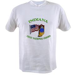IndianaARNG - A01 - 04 - DUI-INDIANA Army National Guard WITH FLAG - Value T-Shirt - Click Image to Close