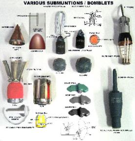 Military Bomblets and Submunitions Poster