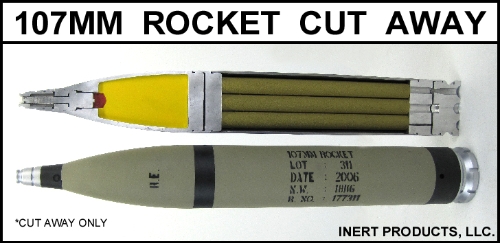 Inert, 107mm Rocket Cut Away / Cross Section
