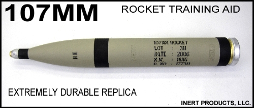 Inert, 107mm HE Rocket Replica Training Aid - Click Image to Close