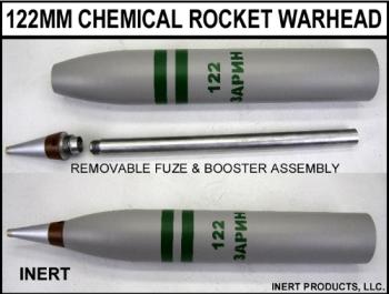 Inert, 122mm Chemical Rocket Warhead - Deluxe (Metal) - Click Image to Close