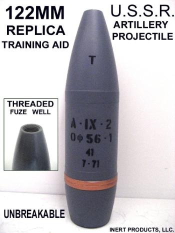 Inert, 122mm Replica Artillery Projectile Training Aid - Click Image to Close