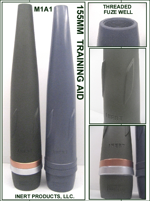 Inert, 155mm M1A1 Artillery Projectile, Training Aid
