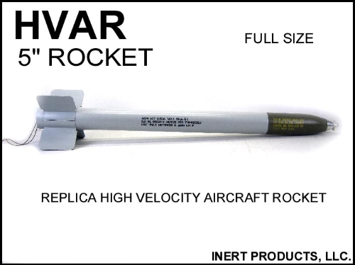 Inert, Replica 5" HVAR Rocket - NAVY