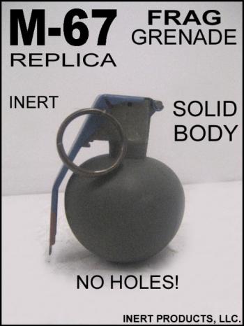 Inert, M67 Frag Grenade - DELUXE, NO HOLES - Click Image to Close