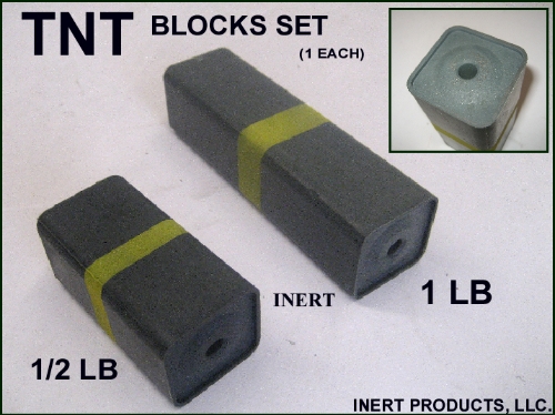 TNT Block Set, 1 pound & 1/2 Pound - Inert Training Aids