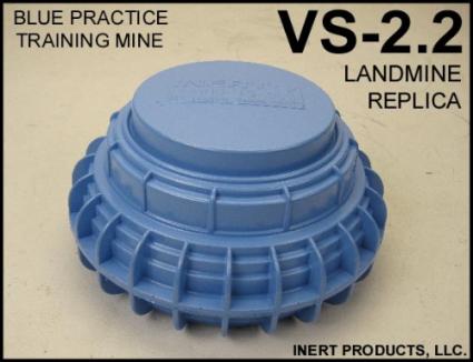 Inert, VS-2.2 Anti-Tank Mine, Blue Pratice Training Aid - Click Image to Close
