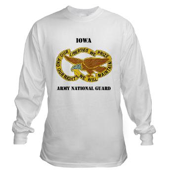 IowaARNG - A01 - 03 - DUI - IOWA Army National Guard with Text - Long Sleeve T-Shirt
