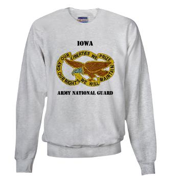 IowaARNG - A01 - 03 - DUI - IOWA Army National Guard with Text - Sweatshirt
