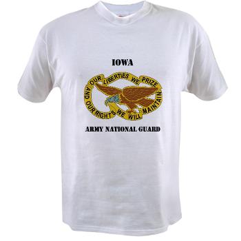 IowaARNG - A01 - 04 - DUI - IOWA Army National Guard with Text - Value T-shirt