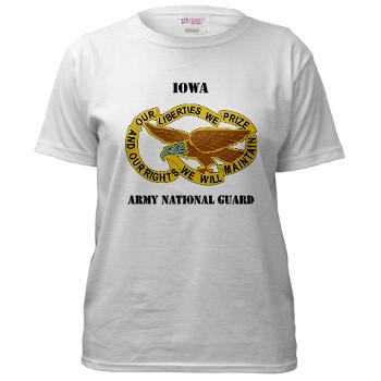 IowaARNG - A01 - 04 - DUI - IOWA Army National Guard with Text - Women's T-Shirt