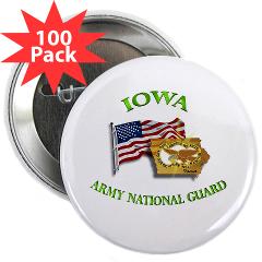 IowaARNG - M01 - 01 - DUI - IOWA Army National Guard WITH FLAG - 2.25" Button (100 pack)