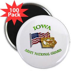 IowaARNG - M01 - 01 - DUI - IOWA Army National Guard WITH FLAG - 2.25" Magnet (100 pack)