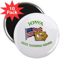 IowaARNG - M01 - 01 - DUI - IOWA Army National Guard WITH FLAG - 2.25" Magnet (10 pack)