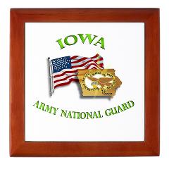 IowaARNG - M01 - 03 - DUI - IOWA Army National Guard WITH FLAG - Keepsake Box