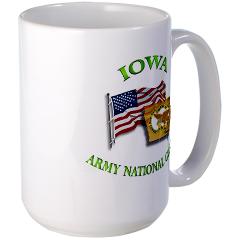 IowaARNG - M01 - 03 - DUI - IOWA Army National Guard WITH FLAG - Large Mug