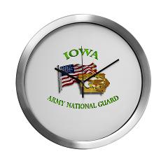 IowaARNG - M01 - 03 - DUI - IOWA Army National Guard WITH FLAG - Modern Wall Clock
