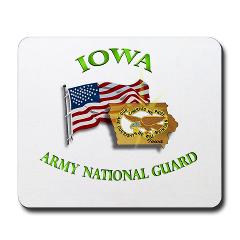 IowaARNG - M01 - 03 - DUI - IOWA Army National Guard WITH FLAG - Mousepad