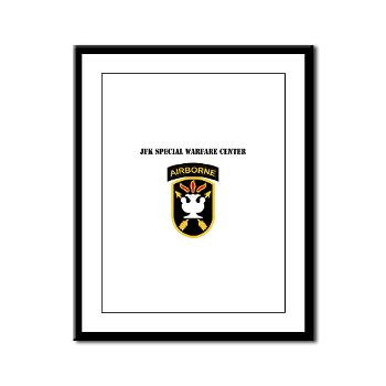 JFKSWC - M01 - 02 - SSI - JFK Special Warfare Center with Text - Framed Panel Print