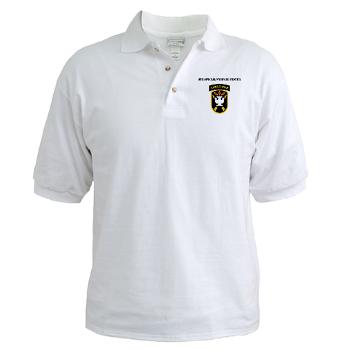 JFKSWC - A01 - 04 - SSI - JFK Special Warfare Center with Text - Golf Shirt - Click Image to Close