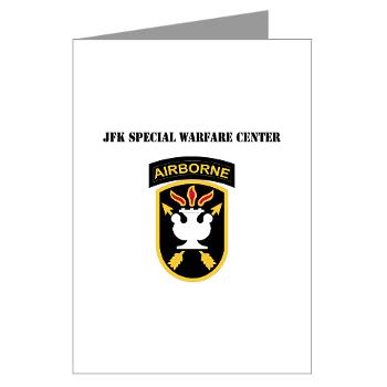 JFKSWC - M01 - 02 - SSI - JFK Special Warfare Center with Text - Greeting Cards (Pk of 10) - Click Image to Close