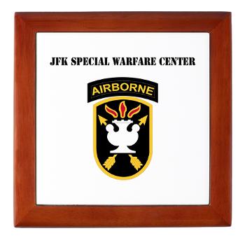 JFKSWC - M01 - 03 - SSI - JFK Special Warfare Center with Text - Keepsake Box