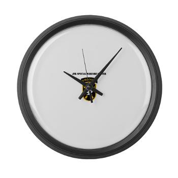 JFKSWC - M01 - 03 - SSI - JFK Special Warfare Center with Text - Large Wall Clock