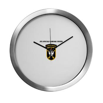 JFKSWC - M01 - 03 - SSI - JFK Special Warfare Center with Text - Modern Wall Clock - Click Image to Close